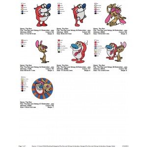 Package 7 The Ren and Stimpy Embroidery Designs